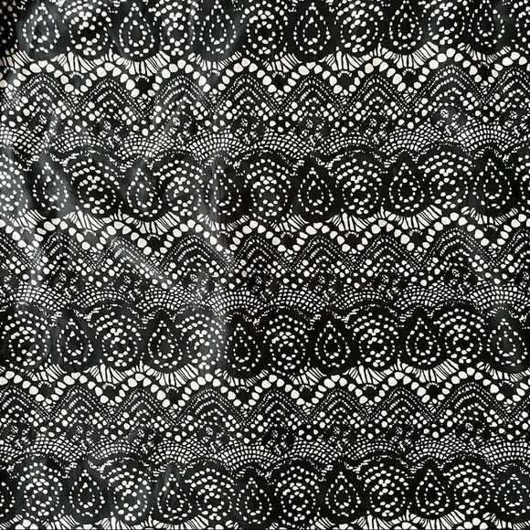 Mossimo Black Cream Faux Lace Printed Shift Dress - Picture 3 of 8